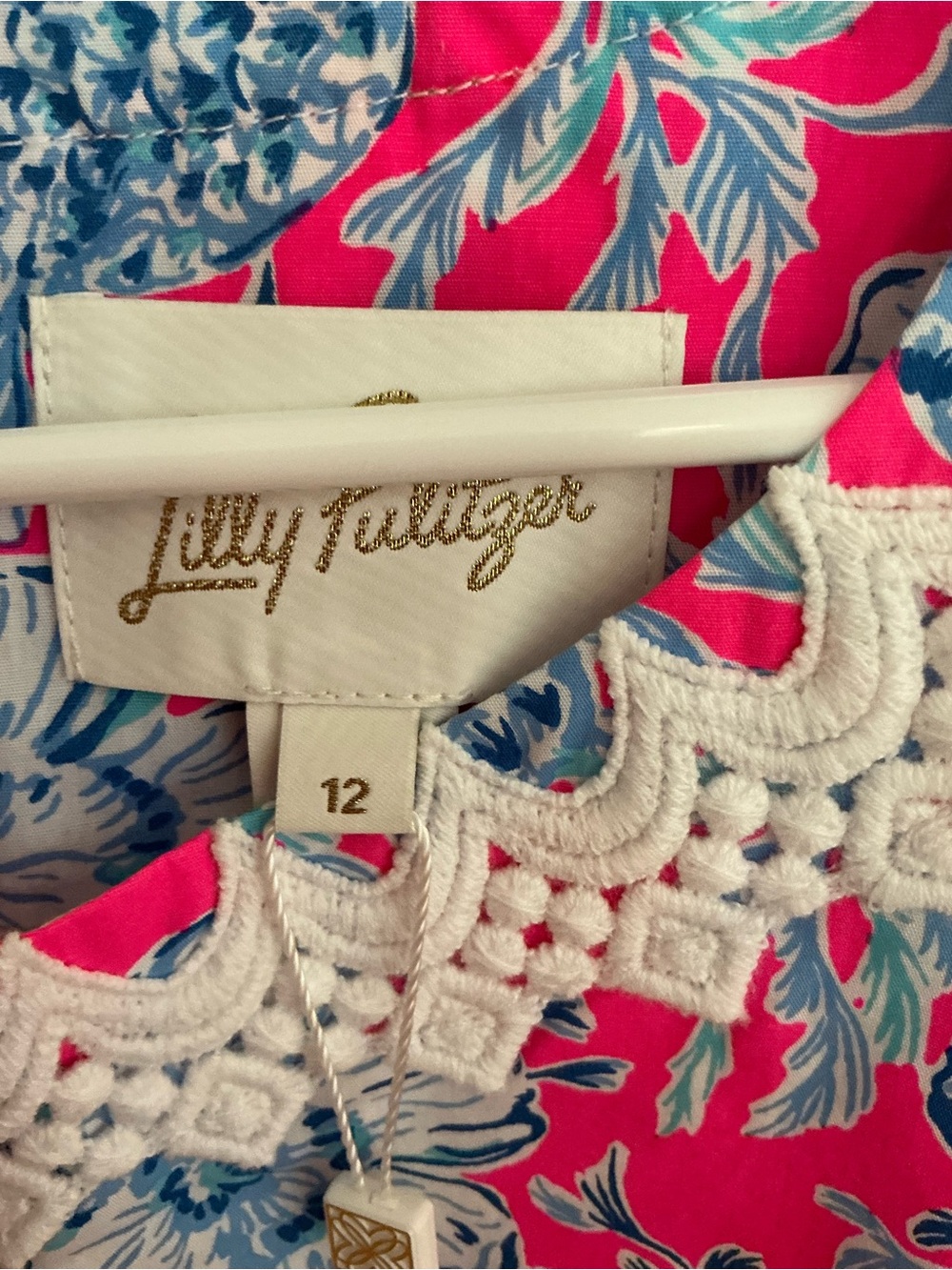NWT Lilly Pulitzer Ginge Shift Romper Dress in the Roxie Pink Wave N Sea sz 12 - Picture 5 of 7